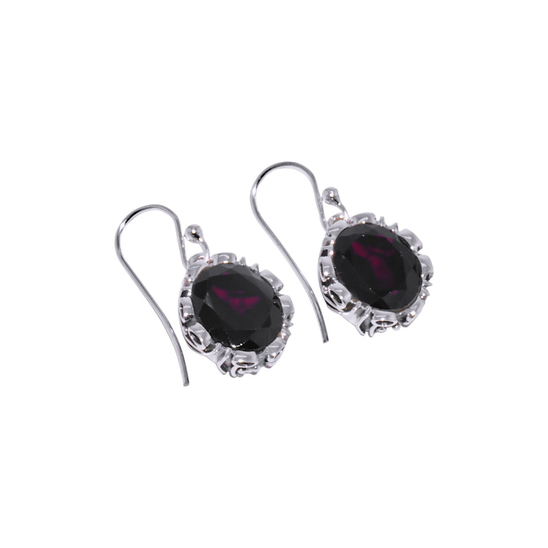 Sterling Silver Garnet Earrings SSER65