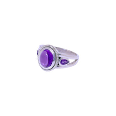 Sterling Silver Amethyst Ring SSR421