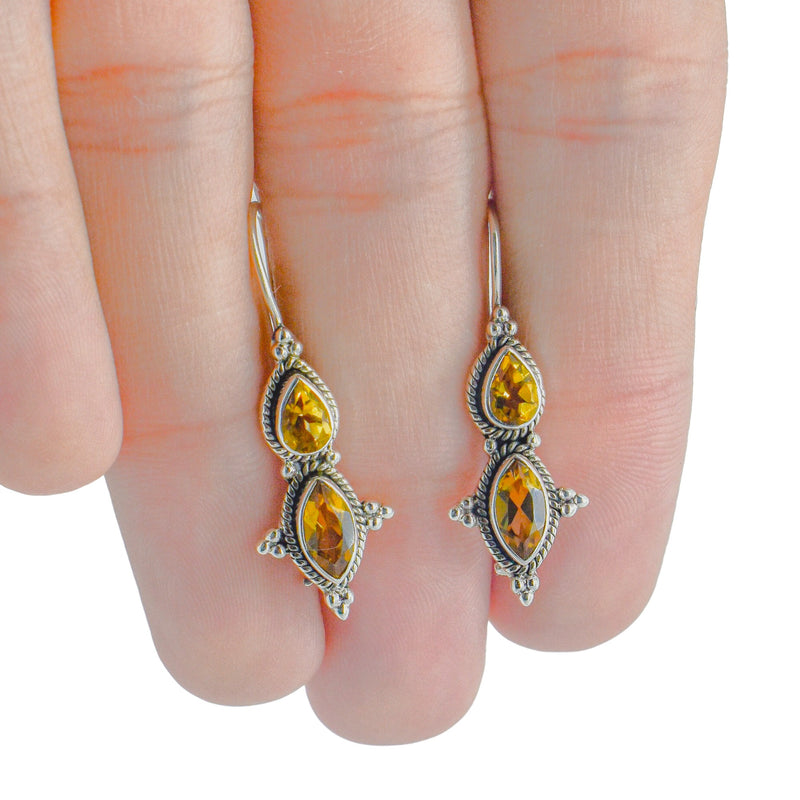 Sterling Silver Citrine Earrings SSER123