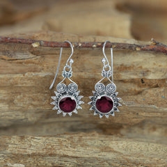 Sterling Silver Garnet Earrings SSER135