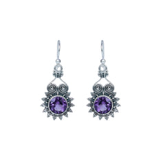 Sterling Silver Amethyst Earrings SSER135