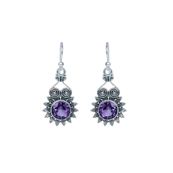 Sterling Silver Amethyst Earrings SSER135