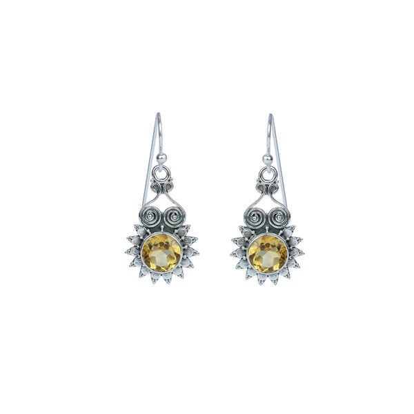 Sterling Silver Citrine Earrings SSER135