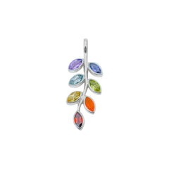 Sterling Silver Chakra Multi Gemstone Pendant SSP147