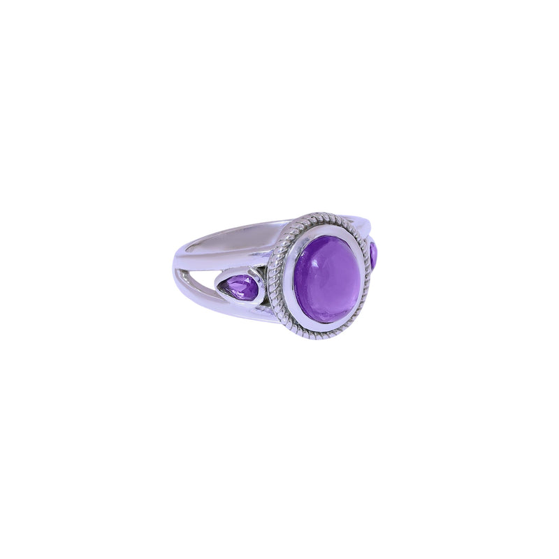 Sterling Silver Amethyst Ring SSR421