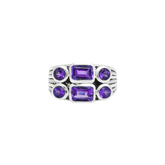 Sterling Silver Amethyst Ring SSR280