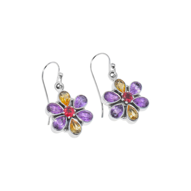 Sterling Silver Multi Gemstone Earrings SSER130
