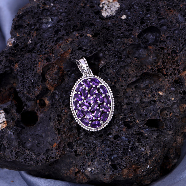Sterling Silver Amethyst Pendant SSP85