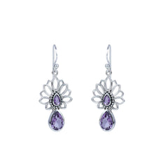 Sterling Silver Amethyst Earrings SSER208