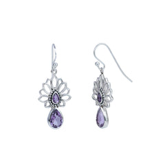 Sterling Silver Amethyst Earrings SSER208