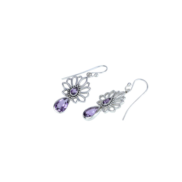 Sterling Silver Amethyst Earrings SSER208
