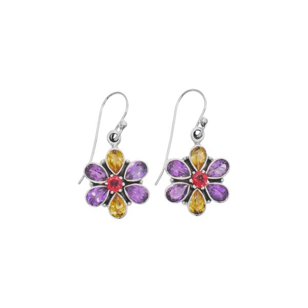 Sterling Silver Multi Gemstone Earrings SSER130
