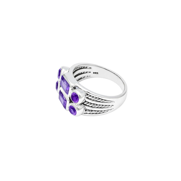 Sterling Silver Amethyst Ring SSR280