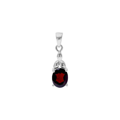 Sterling Silver Garnet Pendant SSP132