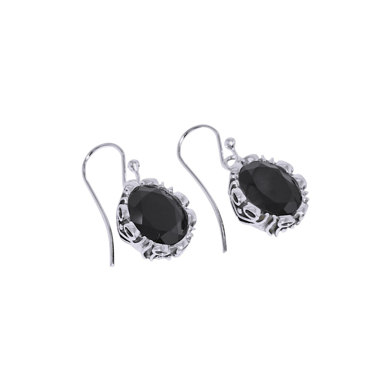 Sterling Silver Black Spinel Earrings SSER65