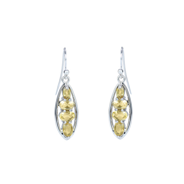 Sterling Silver Citrine Earrings SSER227