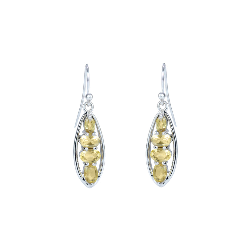 Sterling Silver Citrine Earrings SSER227