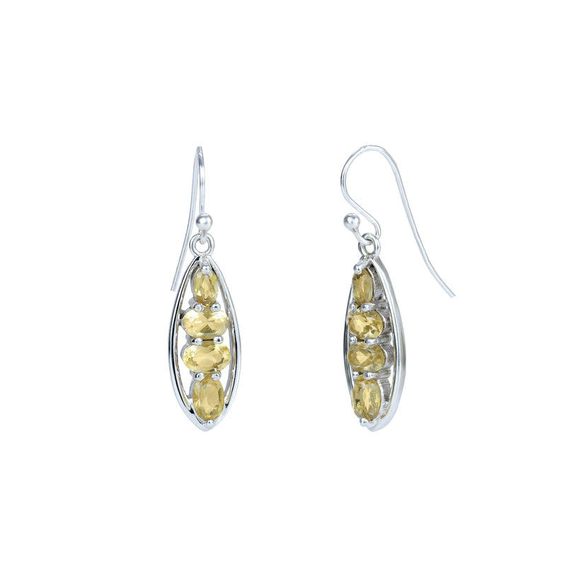 Sterling Silver Citrine Earrings SSER227