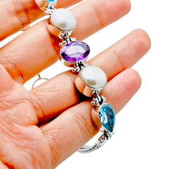 Sterling Silver Multi gemstone Bracelet SSBR44