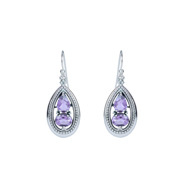 Sterling Silver Amethyst Earrings SSER198