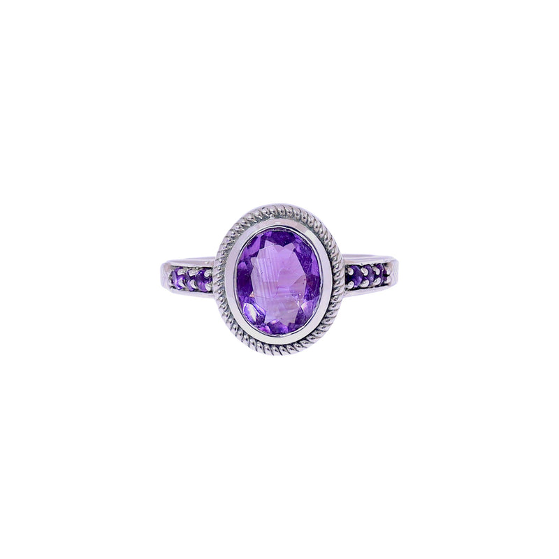 Sterling Silver Amethyst Ring SSR430