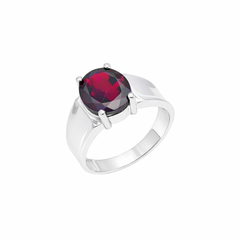 Sterling Silver Garnet Ring SSR301