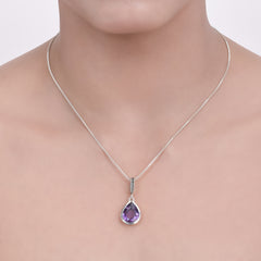 Sterling Silver Amethyst Pendant SSP237