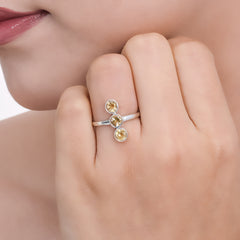 Sterling Silver Citrine Ring SSR371