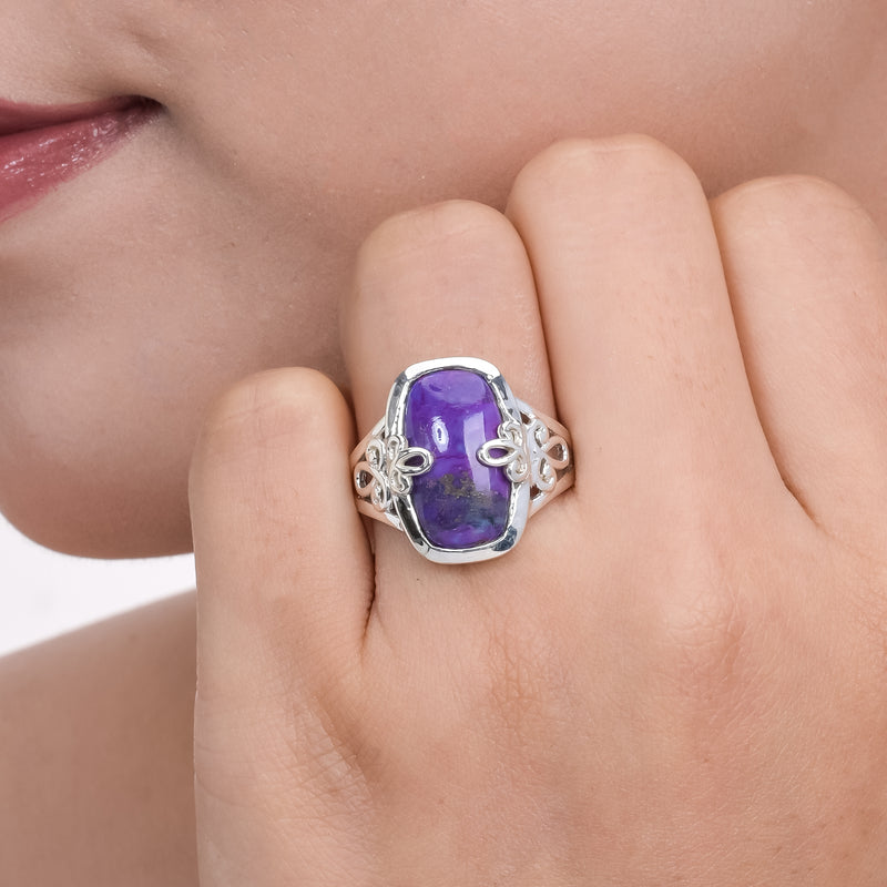 Sterling Silver Purple mohave turquoise Ring SSR405
