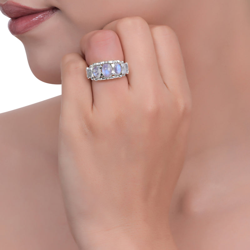 Sterling Silver Moonstone Ring SSR373