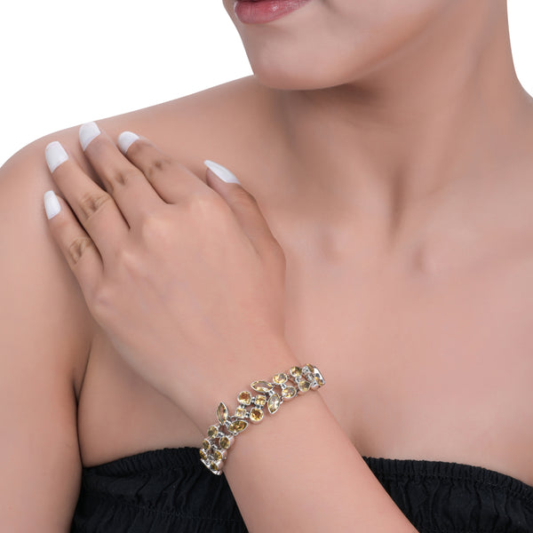 Sterling Silver Citrine Bracelet SSBR105