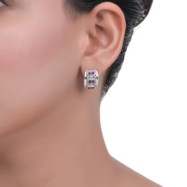 Sterling Silver Rhodolite Earrings SSER261