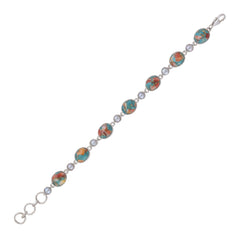 Sterling Silver Oyster Turquoise & Pearl Bracelet SSBR93