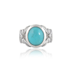 925 Sterling Silver Turquoise Ring SSR411