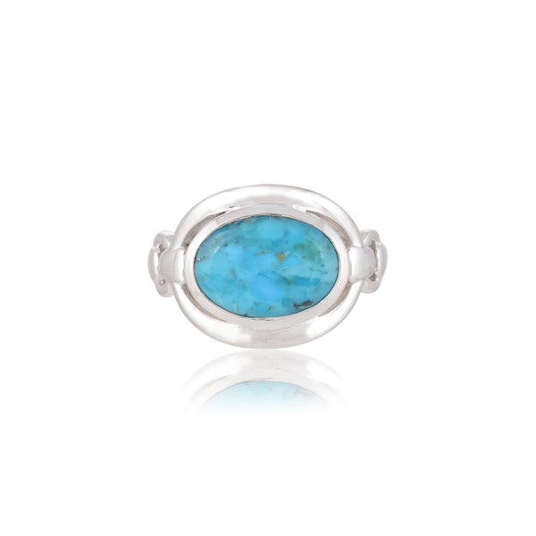 Sterling Silver Blue Mohave Turquoise Ring SSR391