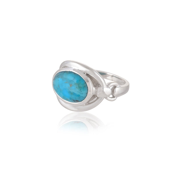 Sterling Silver Blue Mohave Turquoise Ring SSR391