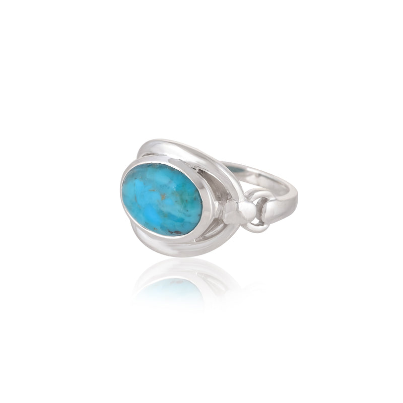 Sterling Silver Blue Mohave Turquoise Ring SSR391