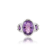 Sterling Silver Amethyst Ring SSR386