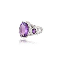 Sterling Silver Amethyst Ring SSR386