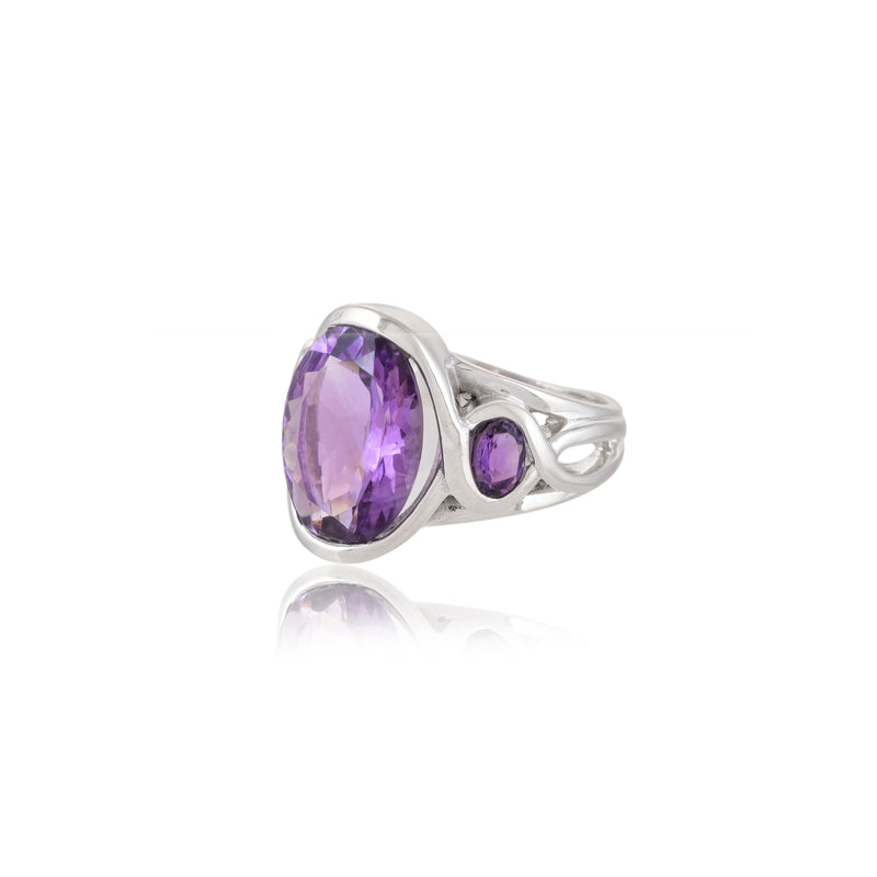 Sterling Silver Amethyst Ring SSR386