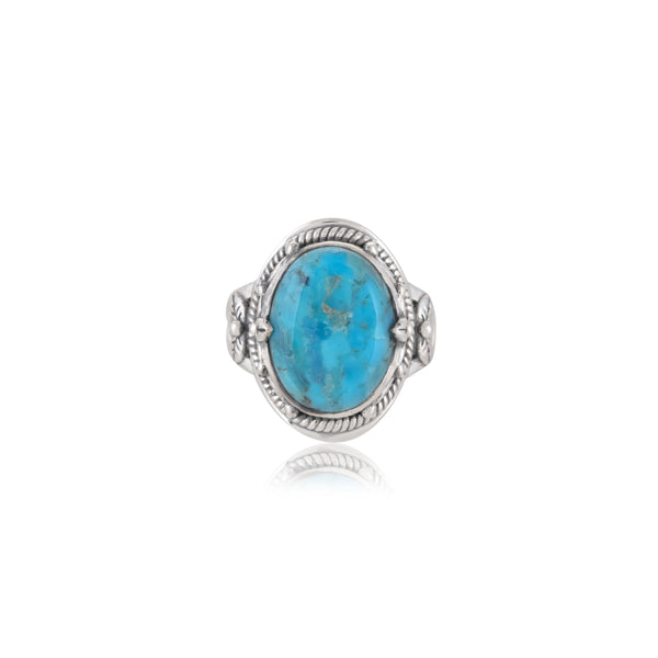Sterling Silver Blue Mohave Turquoise Ring SSR379