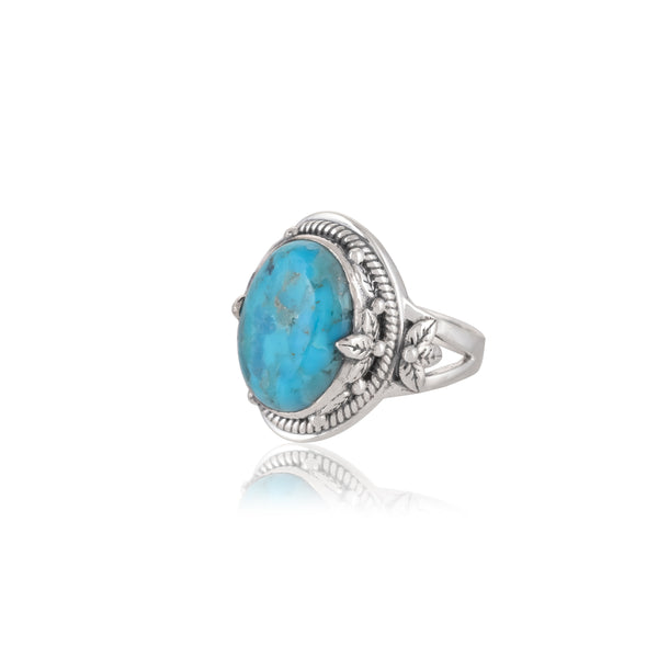 Sterling Silver Blue Mohave Turquoise Ring SSR379