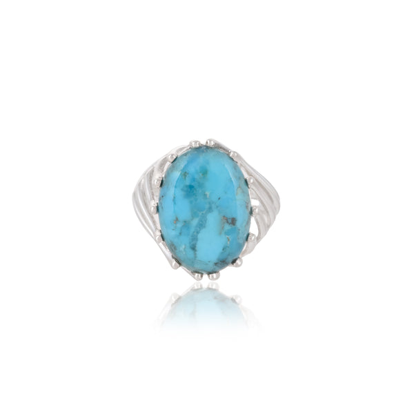 Sterling Silver Blue Mohave Turquoise Ring SSR380