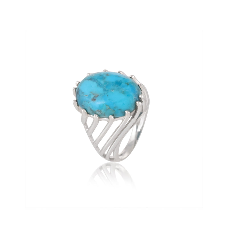 Sterling Silver Blue Mohave Turquoise Ring SSR380