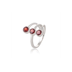 Sterling Silver Garnet Ring SSR370