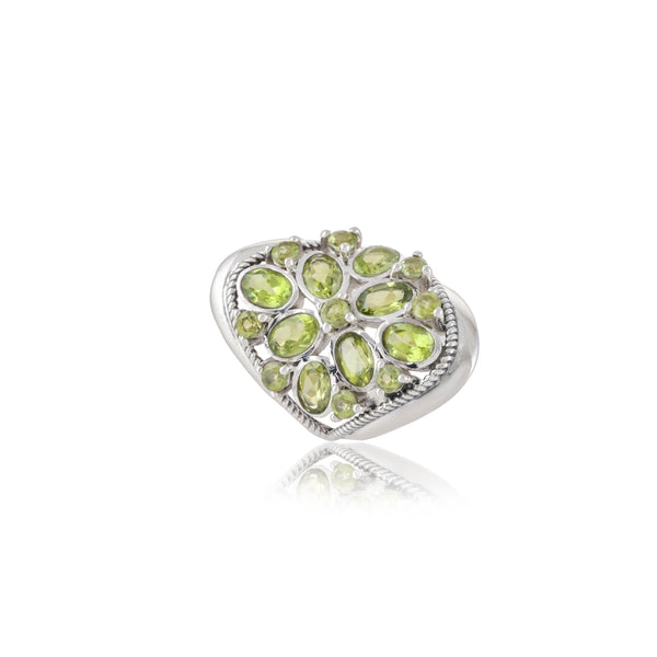 Sterling Silver Peridot Ring SSR397