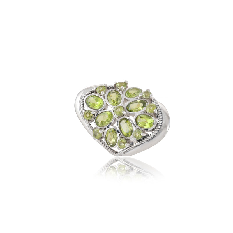 Sterling Silver Peridot Ring SSR397