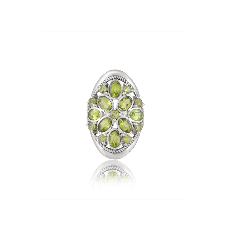 Sterling Silver Peridot Ring SSR397