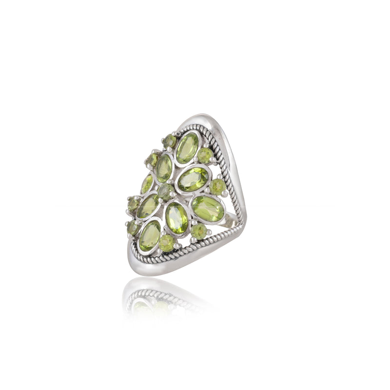 Sterling Silver Peridot Ring SSR397
