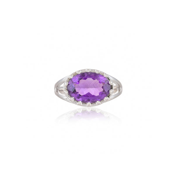 Sterling Silver Amethyst Ring SSR401